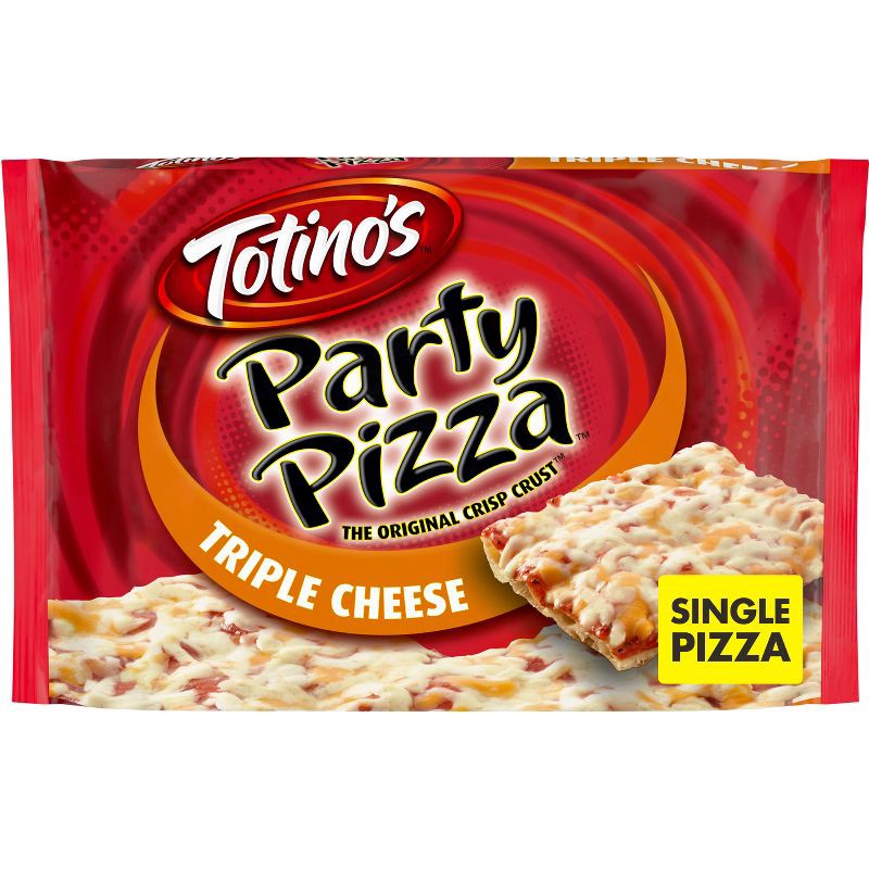 slide 1 of 13, Totino's Triple Cheese Party Frozen Pizza - 9.8oz, 9.8 oz