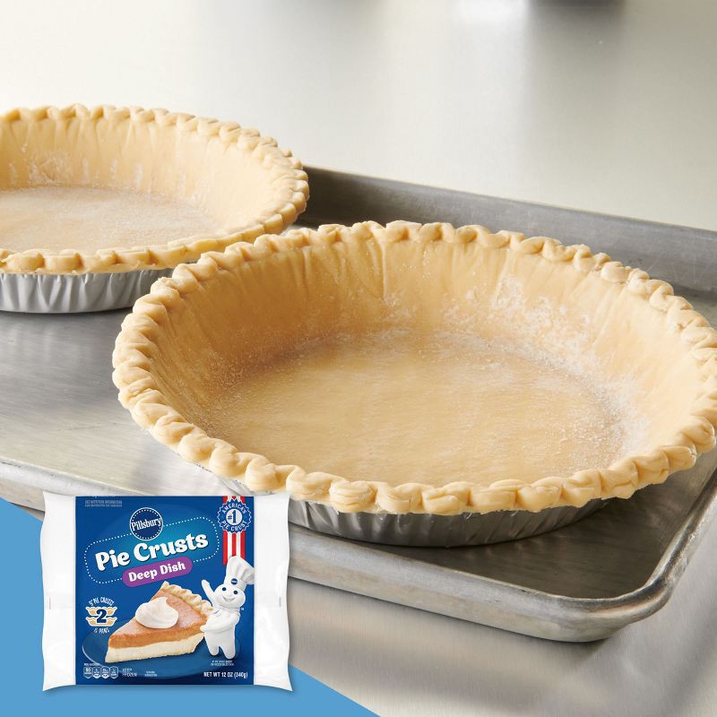 slide 3 of 10, Pillsbury Deep Dish Frozen Pie Crusts - 9in/2ct, 2 ct