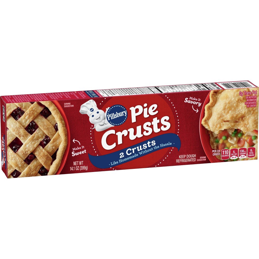 slide 13 of 18, Pillsbury Premade Refrigerated Pie Crusts, 2 Count, 14.1 oz