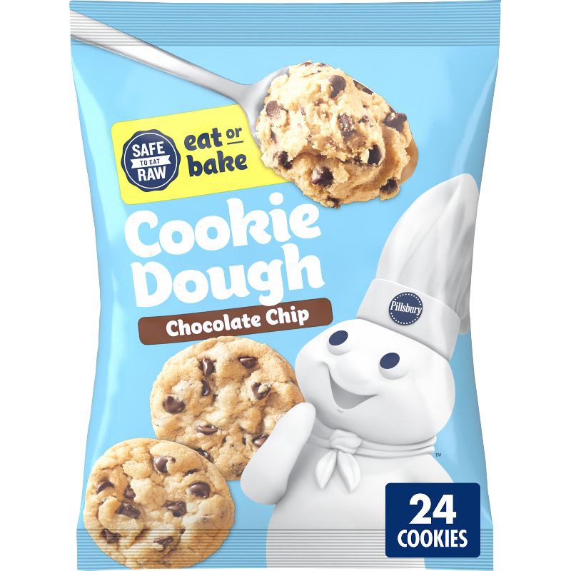 slide 1 of 8, Pillsbury Chocolate Chip Cookie Dough - 16oz/24ct, 24 ct; 16 oz