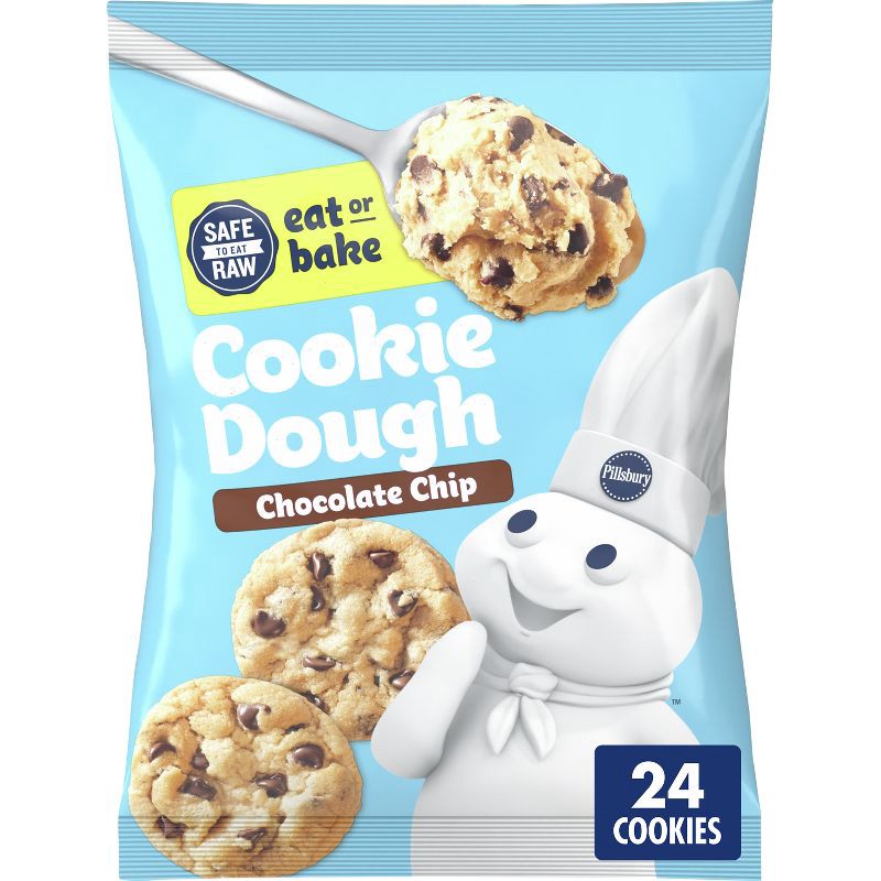 slide 1 of 7, Pillsbury Chocolate Chip Cookie Dough - 16oz/24ct, 24 ct; 16 oz