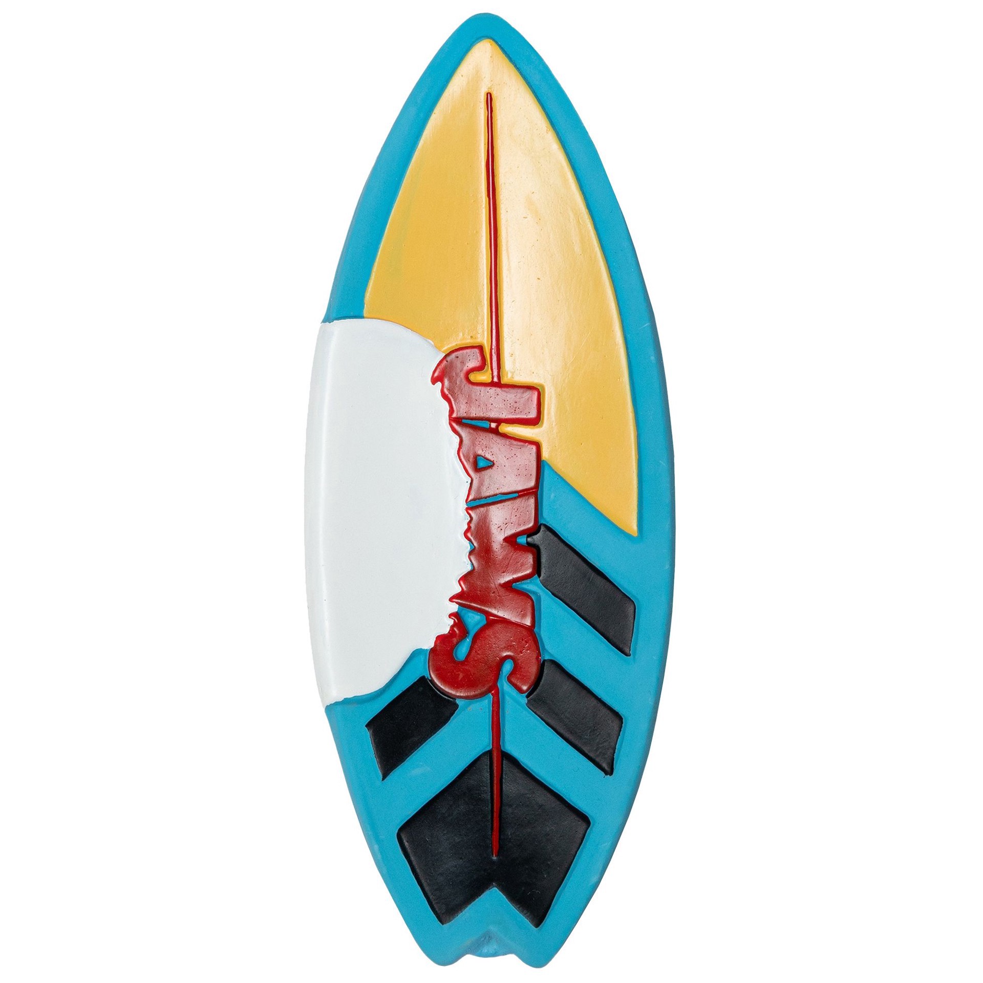 slide 1 of 1, Gmason Jaws Latex Surfboard Dog Toy, SM