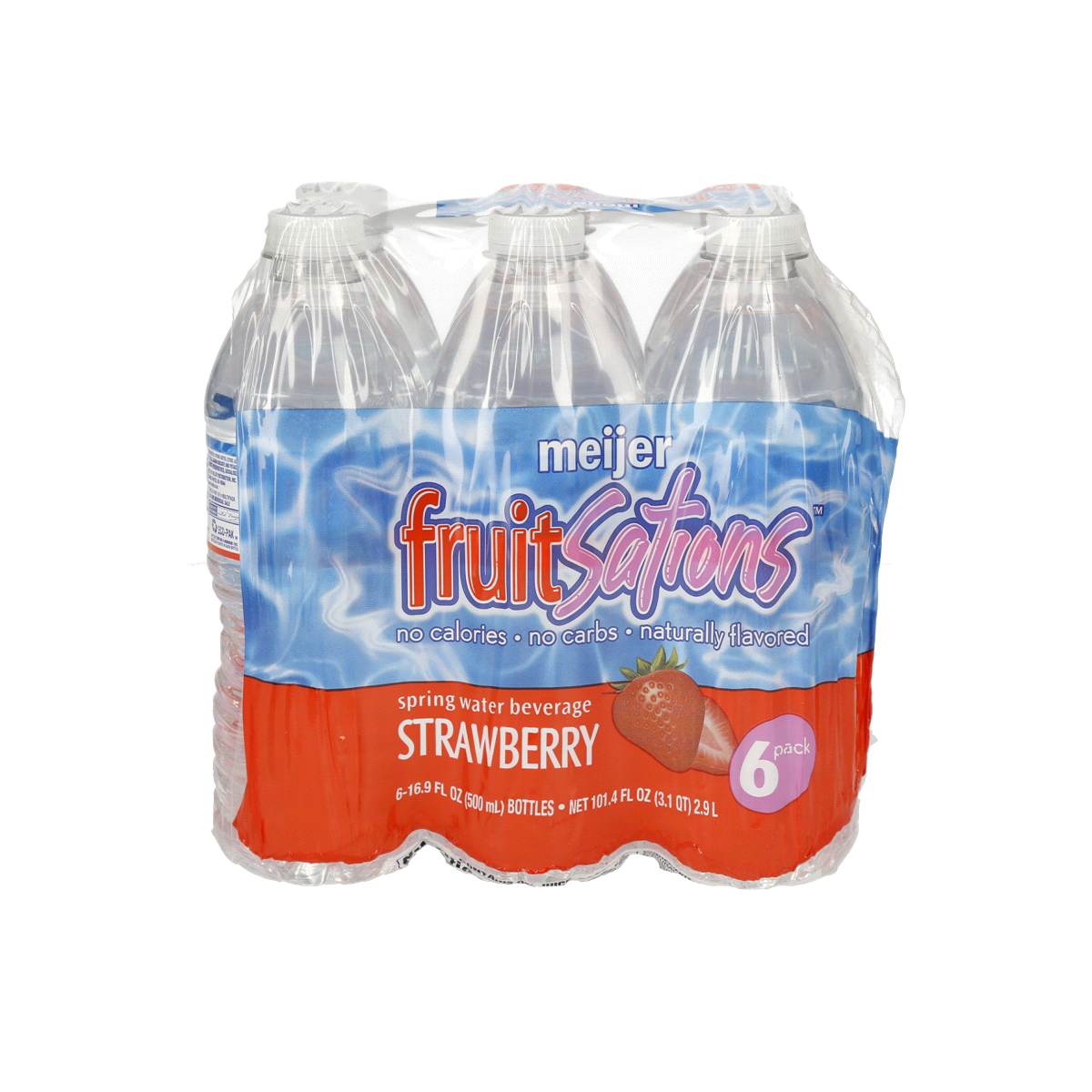 slide 1 of 1, Meijer Fruitsations Strawberry, 6 ct, 16.9 bottles