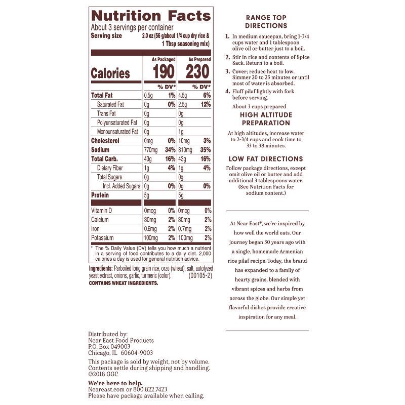 slide 5 of 5, Near East Original Rice Pilaf Mix - 6.09oz, 6.09 oz