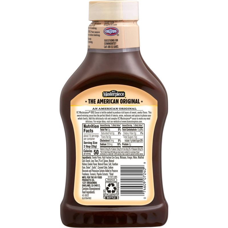 slide 4 of 4, KC Masterpiece Original Barbecue Sauce - 18oz, 18 oz
