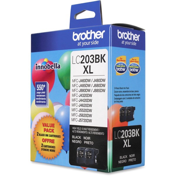 slide 2 of 4, Brother Lc2032Pks High Yield Black Inkjet Cartridges, Pack Of 2, 2 ct
