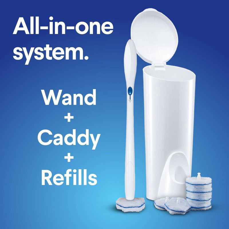 slide 4 of 11, Clorox ToiletWand Disposable Toilet Cleaning System - ToiletWand Storage Caddy and 6 Refill Heads, 1 ct