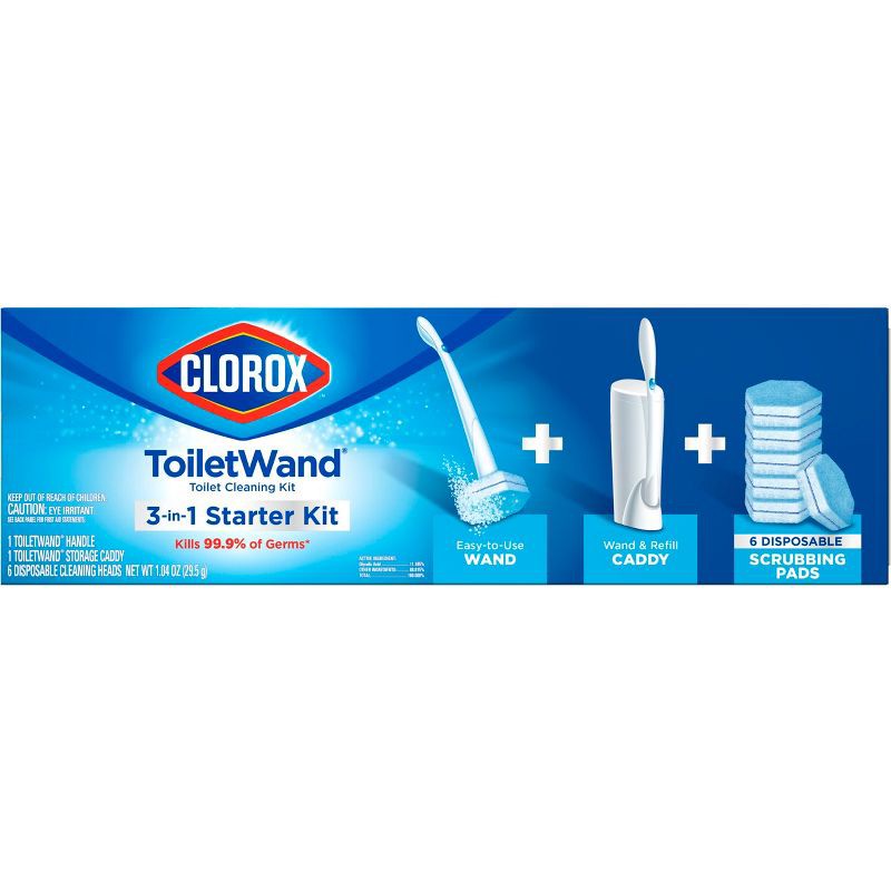 slide 8 of 11, Clorox ToiletWand Disposable Toilet Cleaning System - ToiletWand Storage Caddy and 6 Refill Heads, 1 ct