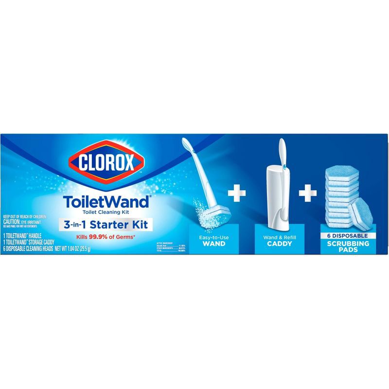 slide 11 of 15, Clorox ToiletWand Disposable Toilet Cleaning System - ToiletWand Storage Caddy and 6 Refill Heads, 1 ct