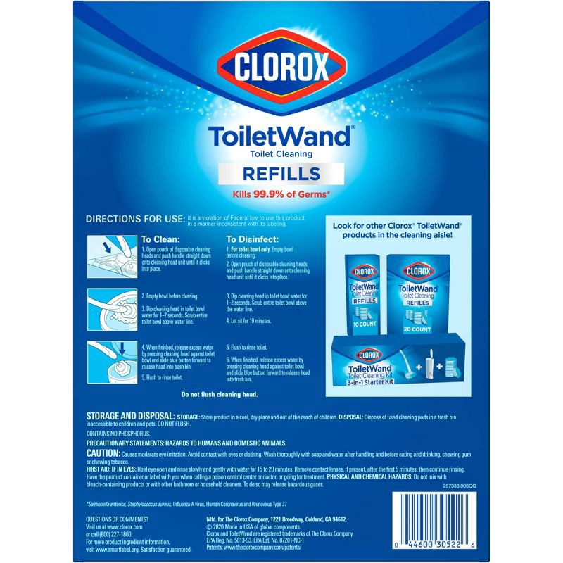 slide 12 of 16, Clorox ToiletWand Disinfecting Refills Disposable Wand Heads - 20ct, 20 ct