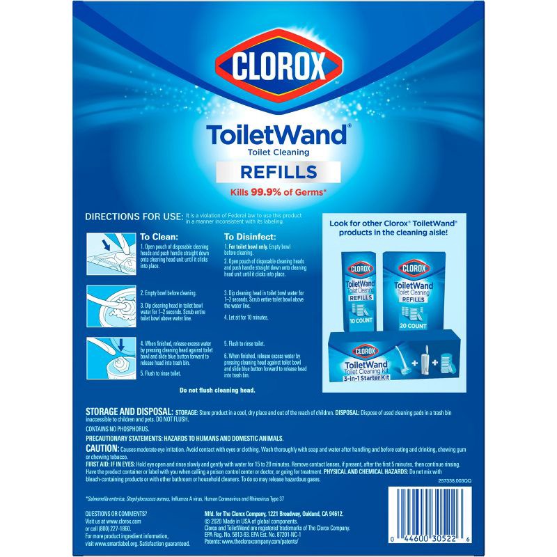 slide 9 of 13, Clorox ToiletWand Disinfecting Refills Disposable Wand Heads - 20ct, 20 ct