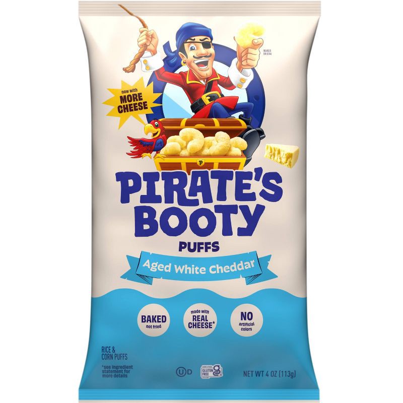 slide 1 of 3, Pirate's Booty Aged White Cheddar Cheese Puffs - 4oz, 4 oz