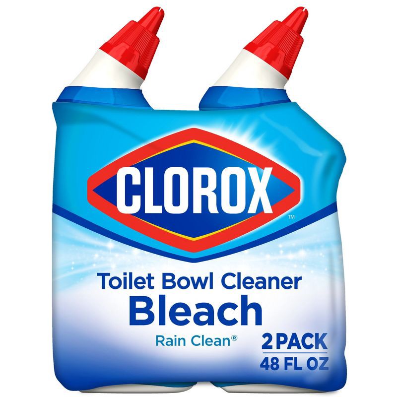 slide 1 of 12, Clorox Rain Clean Toilet Bowl Cleaner with Bleach - 24oz/2ct, 2 ct; 24 oz