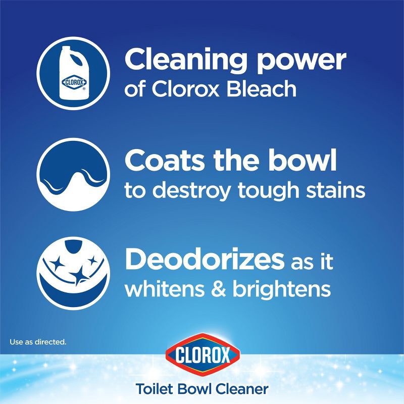 slide 4 of 12, Clorox Rain Clean Toilet Bowl Cleaner with Bleach - 24oz/2ct, 2 ct; 24 oz