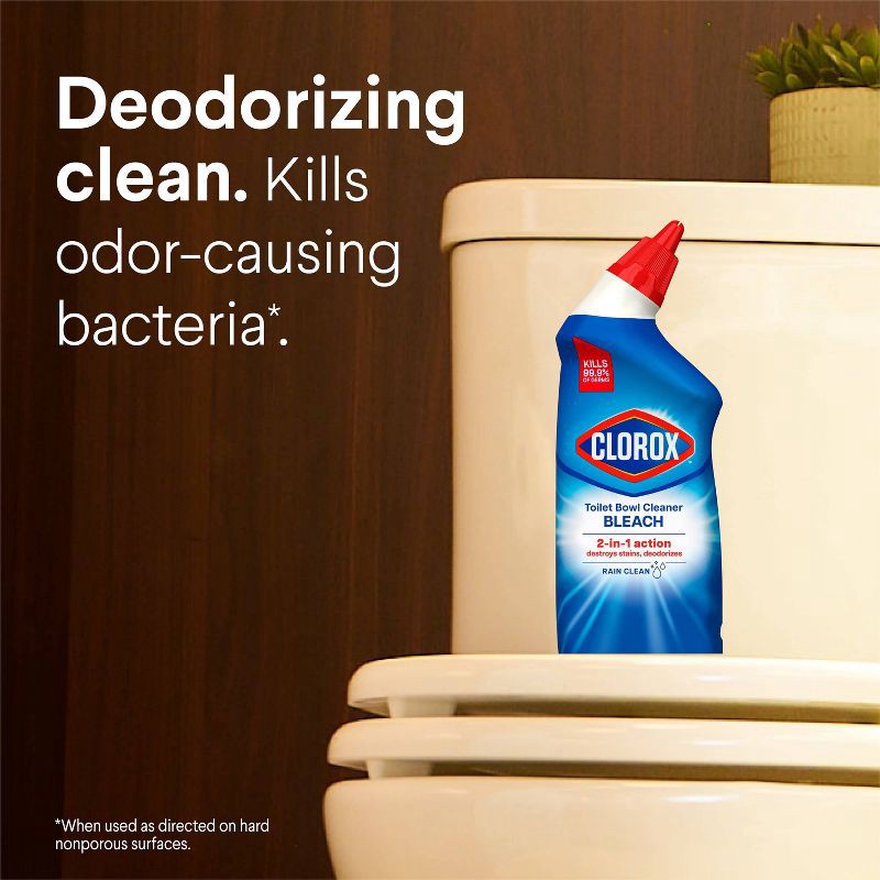 slide 7 of 17, Clorox Rain Clean Toilet Bowl Cleaner with Bleach - 24oz/2ct, 2 ct; 24 oz