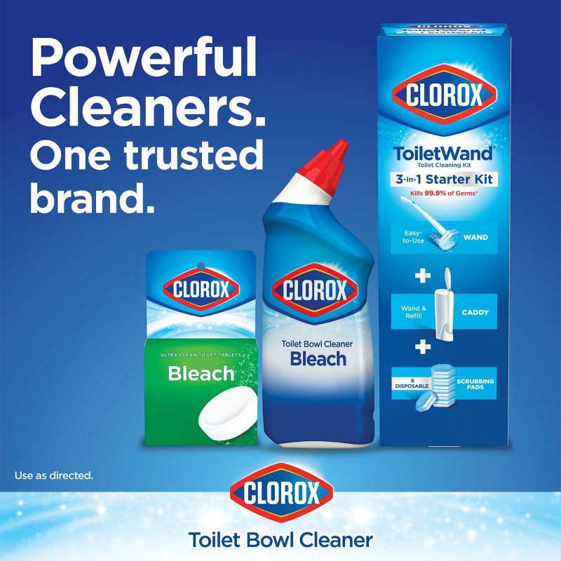 slide 8 of 12, Clorox Rain Clean Toilet Bowl Cleaner with Bleach - 24oz/2ct, 2 ct; 24 oz