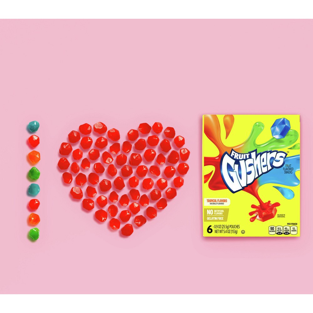 Fruit Gushers Tropical Flavors Fruit Flavored Snacks 60.8 oz Pouches 6