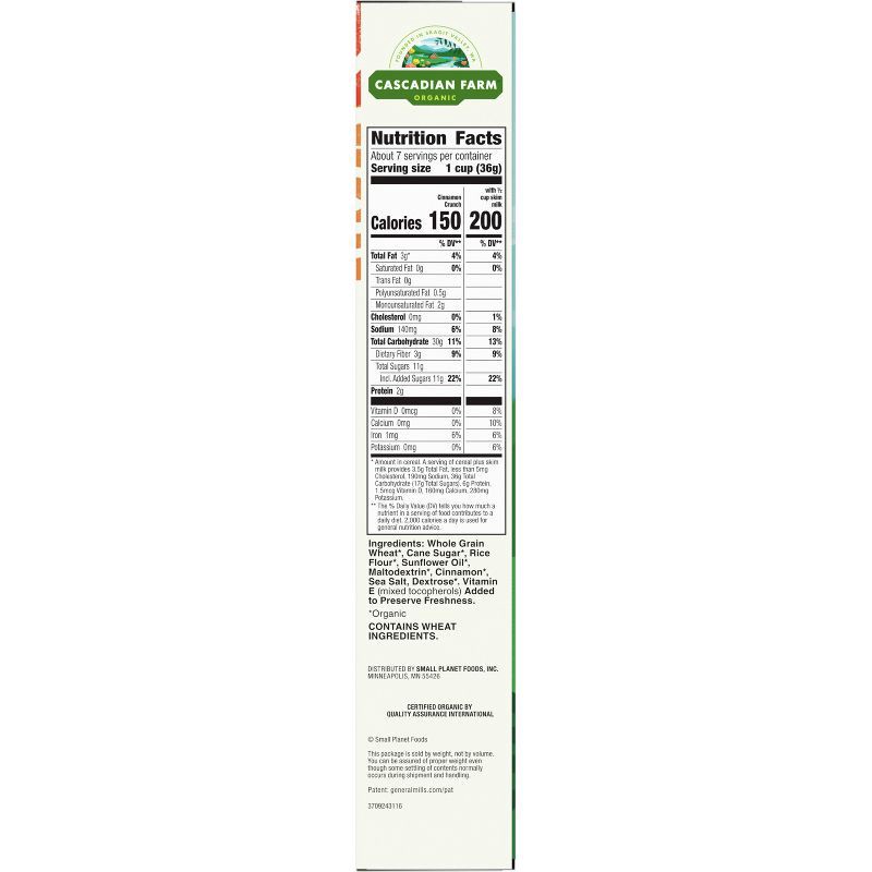 slide 6 of 10, Cascadian Farm Organic Cinnamon Crunch Breakfast Cereal - 9.2oz, 9.2 oz