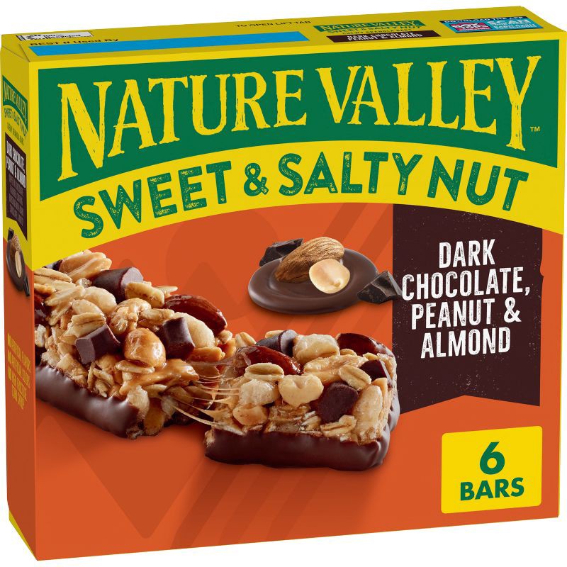 slide 1 of 5, Nature Valley Sweet & Salty Dark Chocolate-Peanut & Almond Granola Bars - 7.4oz/6ct, 6 ct; 7.4 oz