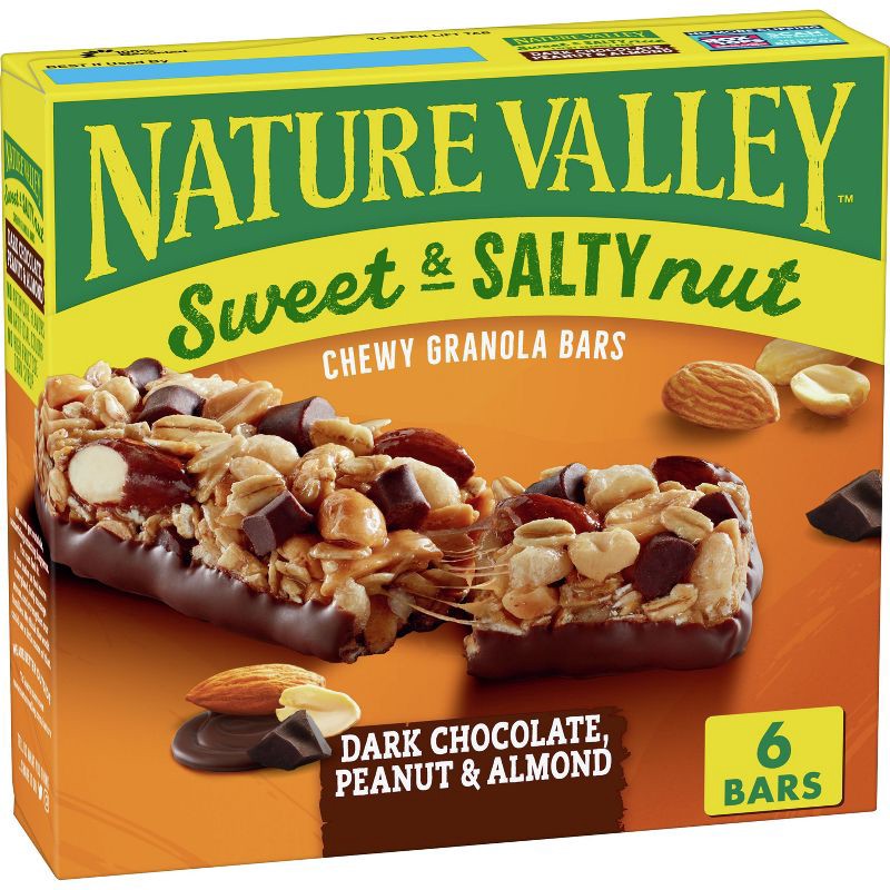 slide 1 of 5, Nature Valley Sweet & Salty Dark Chocolate-Peanut & Almond Granola Bars - 7.4oz/6ct, 6 ct; 7.4 oz