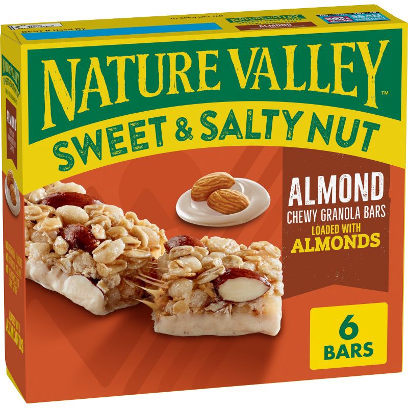 slide 1 of 7, Nature Valley Sweet & Salty Nut Almond Granola Bars - 6ct/7.4oz, 6 ct, 7.4 oz