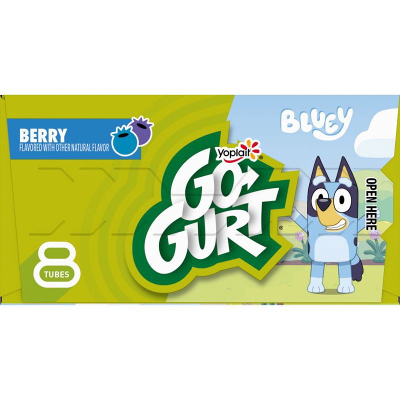 slide 6 of 14, Yoplait Go-Gurt Strawberry and Blueberry Kids' Yogurt Tubes - 2oz/8ct, 8 ct; 2 oz