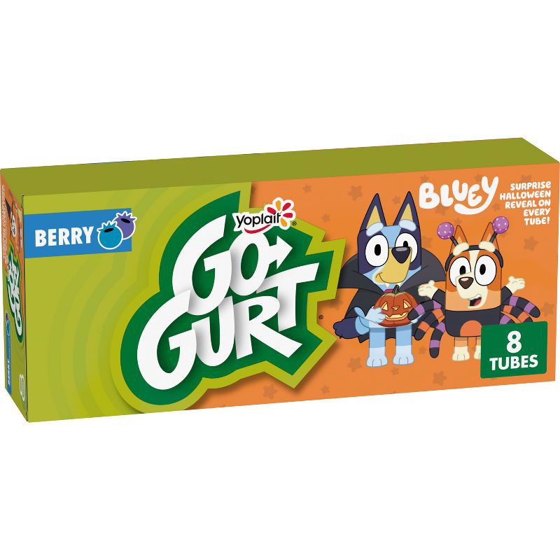 slide 1 of 14, Yoplait Go-Gurt Strawberry and Blueberry Kids' Yogurt Tubes - 2oz/8ct, 8 ct; 2 oz