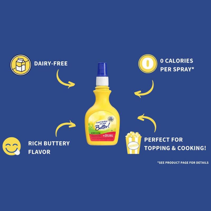 slide 2 of 8, I Can't Believe It's Not Butter! Original Vegetable Oil Spray - 8 fl oz, 8 fl oz