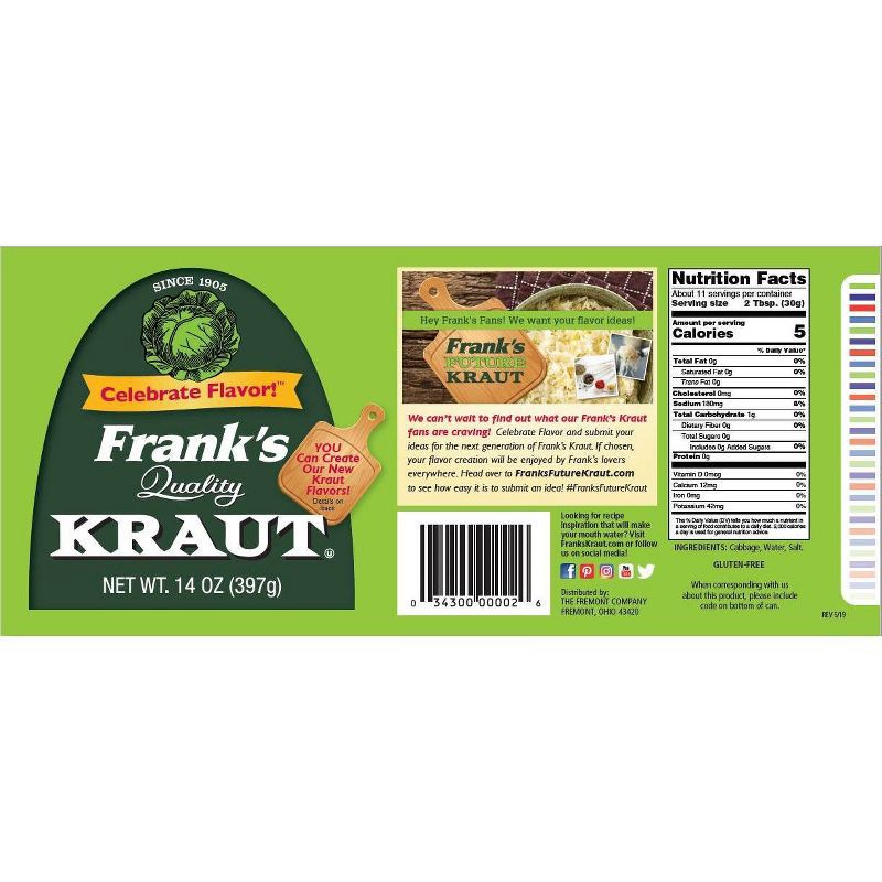 slide 2 of 4, Frank's Quality Sauerkraut 14oz, 14 oz