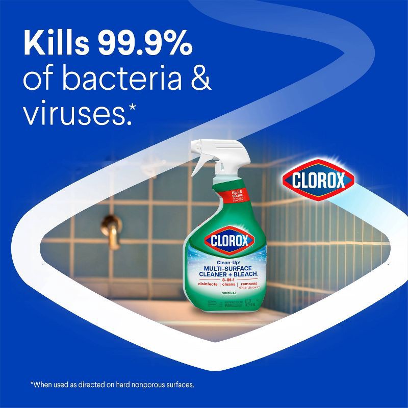 slide 8 of 16, Clorox Original Clean-Up All Purpose Cleaner with Bleach Spray Bottle - 32oz, 32 oz