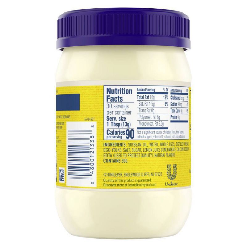 slide 3 of 6, Hellmann's Mayonnaise for Delicious Sandwiches Real Mayo Rich in Omega 3-ALA 15oz, 15 oz