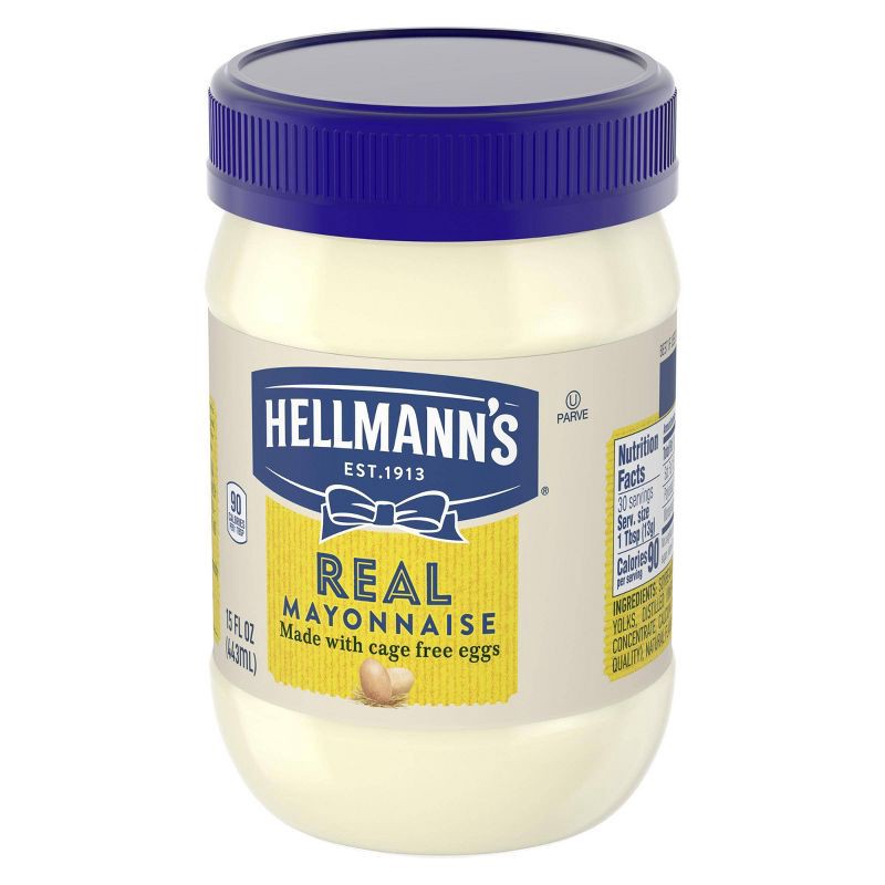 slide 3 of 6, Hellmann's Mayonnaise for Delicious Sandwiches Real Mayo Rich in Omega 3-ALA 15oz, 15 oz