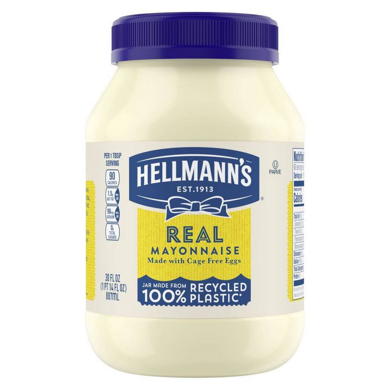 slide 2 of 8, Hellmann's Mayonnaise Real - 30 fl oz, 30 fl oz