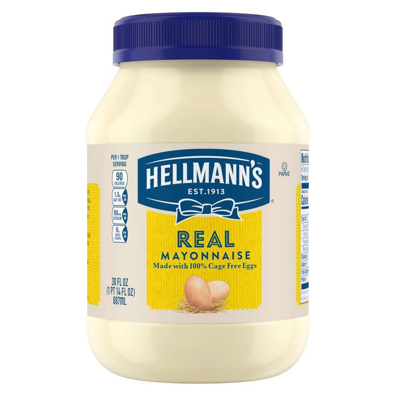slide 1 of 11, Hellmann's Mayonnaise Real - 30 fl oz, 30 fl oz