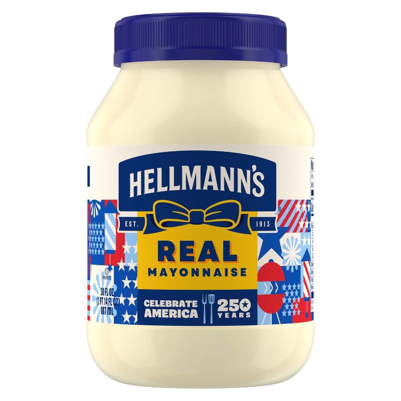 slide 1 of 12, Hellmann's Mayonnaise Real - 30 fl oz, 30 fl oz