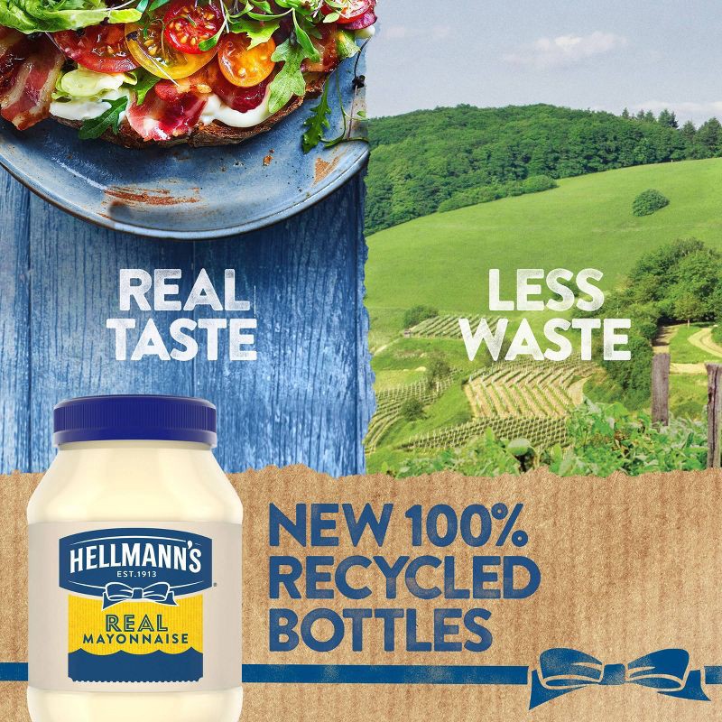 slide 10 of 10, Hellmann's Mayonnaise Real - 30 fl oz, 30 fl oz