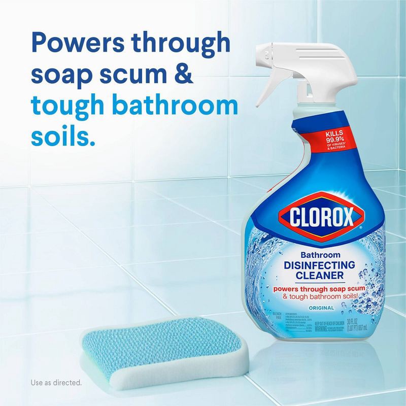 slide 3 of 12, Clorox Disinfecting Bathroom Cleaner Spray Bottle - 30oz, 30 oz