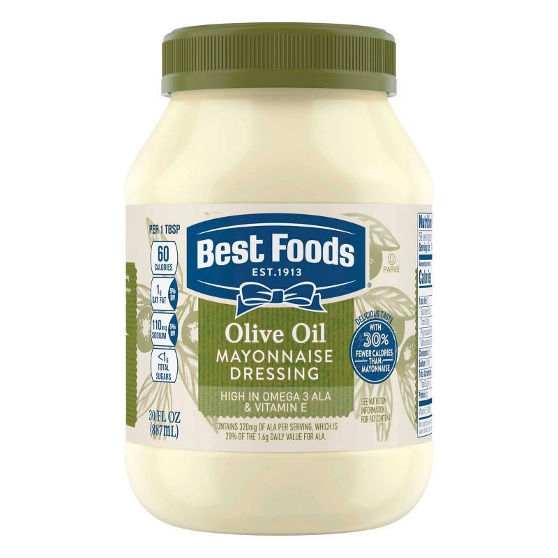 slide 1 of 6, Best Foods Best Food Mayonnaise Dressing with Olive Oil - 30oz, 30 oz