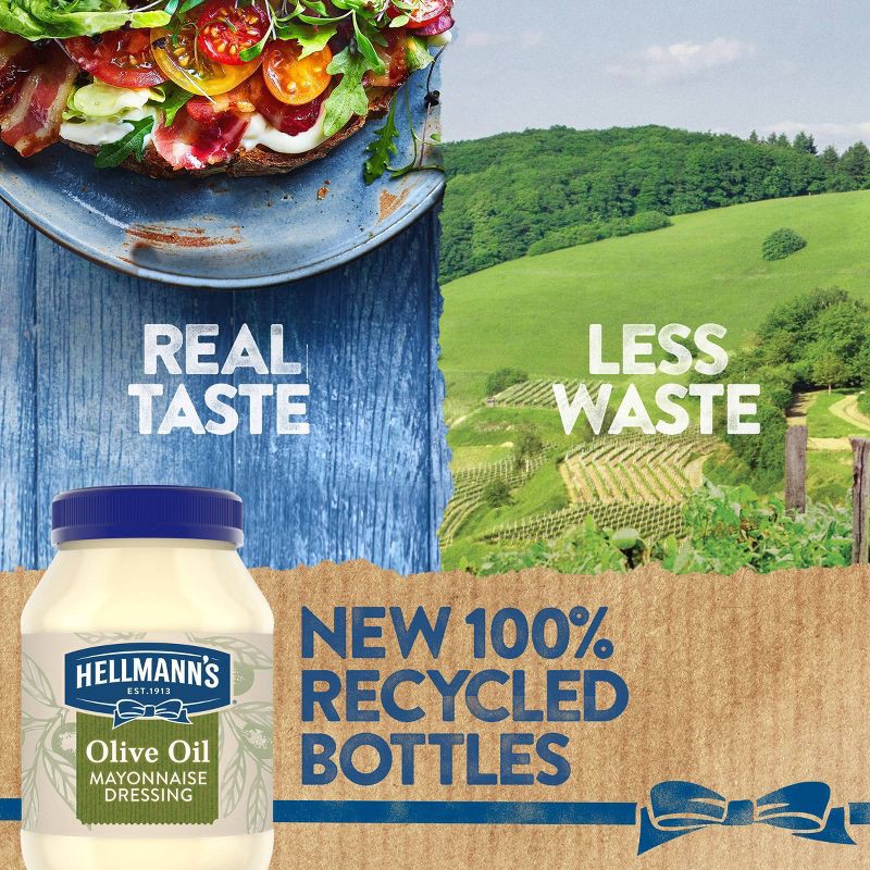 slide 3 of 7, Hellmann's Mayonnaise Dressing with Olive Oil 30oz, 30 oz