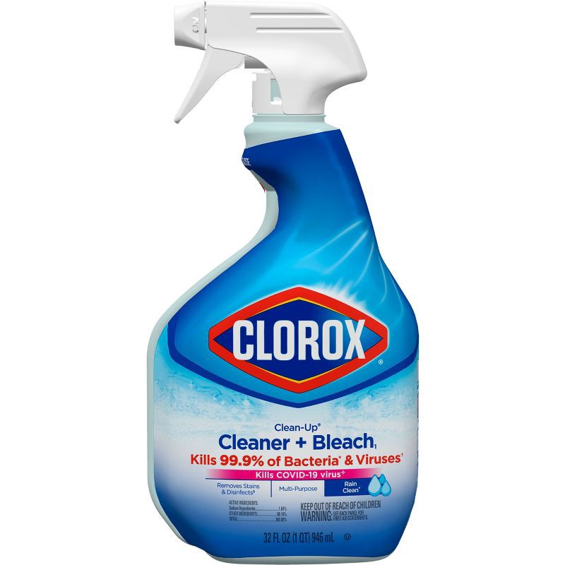 slide 2 of 16, Clorox Rain Clean Scent Clean-Up All Purpose Cleaner with Bleach Spray Bottle - 32 fl oz, 32 fl oz