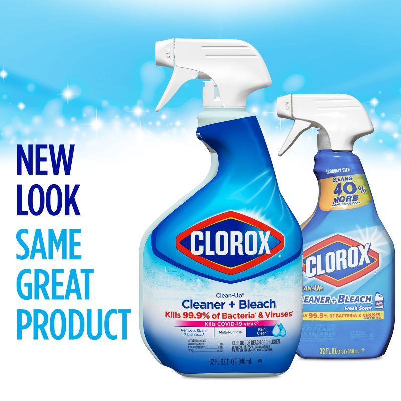 slide 3 of 16, Clorox Rain Clean Scent Clean-Up All Purpose Cleaner with Bleach Spray Bottle - 32 fl oz, 32 fl oz