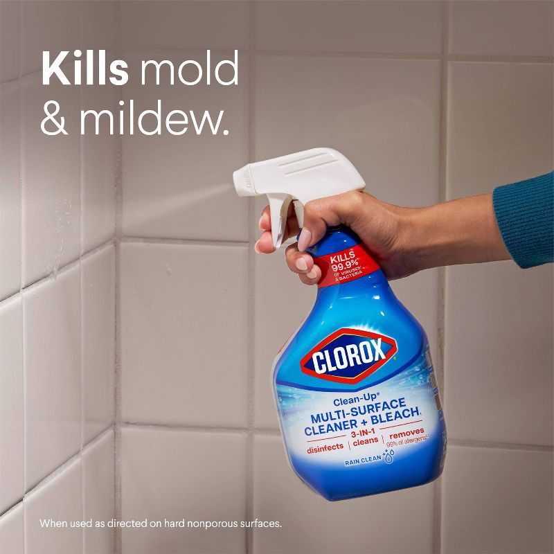 slide 4 of 17, Clorox Rain Clean Scent Clean-Up All Purpose Cleaner with Bleach Spray Bottle - 32 fl oz, 32 fl oz