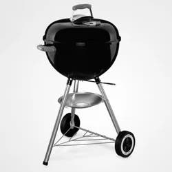 Weber 18" Original Kettle Charcoal Grill 441001 Black: Weather-Resistant, Porcelain-Coated, Steel Grates, 240 Sq. In.