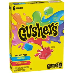 Fruit Gushers Fruit Flavored Snacks Variety Pack - 4.8oz/6ct