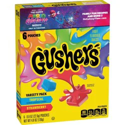 Fruit Gushers Fruit Flavored Snacks Variety Pack - 4.8oz/6ct
