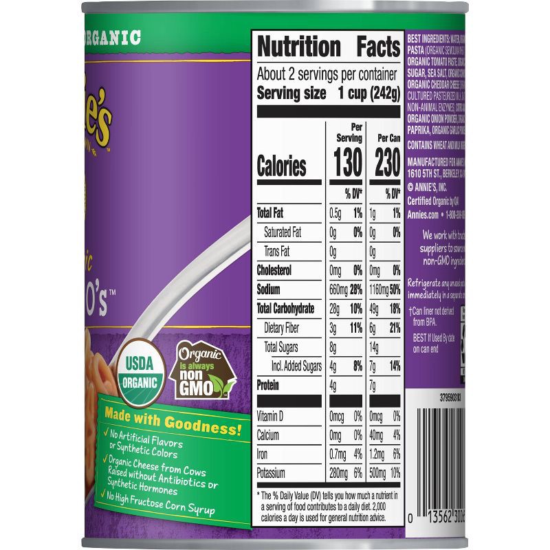 slide 8 of 10, Annie's Homegrown Organic Bernie O's Pasta in Tomato & Cheese Sauce 15oz, 15 oz