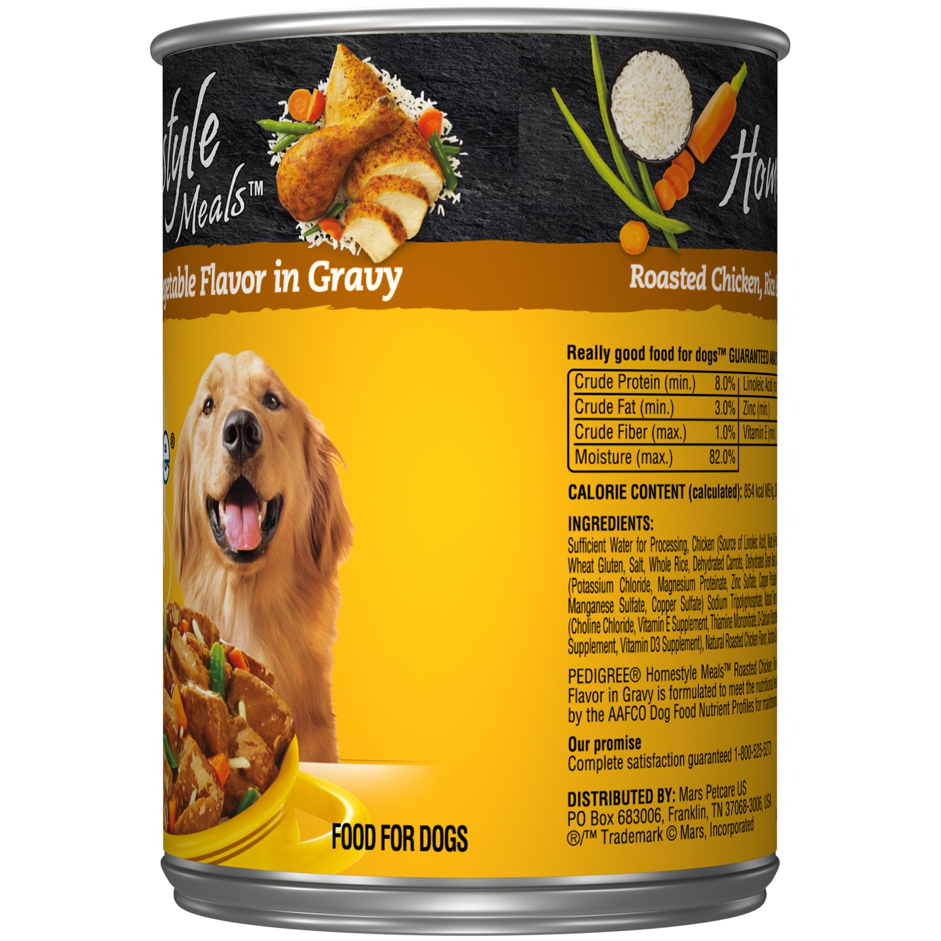 slide 3 of 7, Pedigree Wet Dog Food Homestyle Chicken Rice Vegetable, 13.2 oz