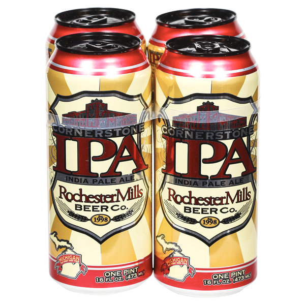slide 1 of 1, Rochester Mills Cornerstone IPA, 4 ct; 16 fl oz