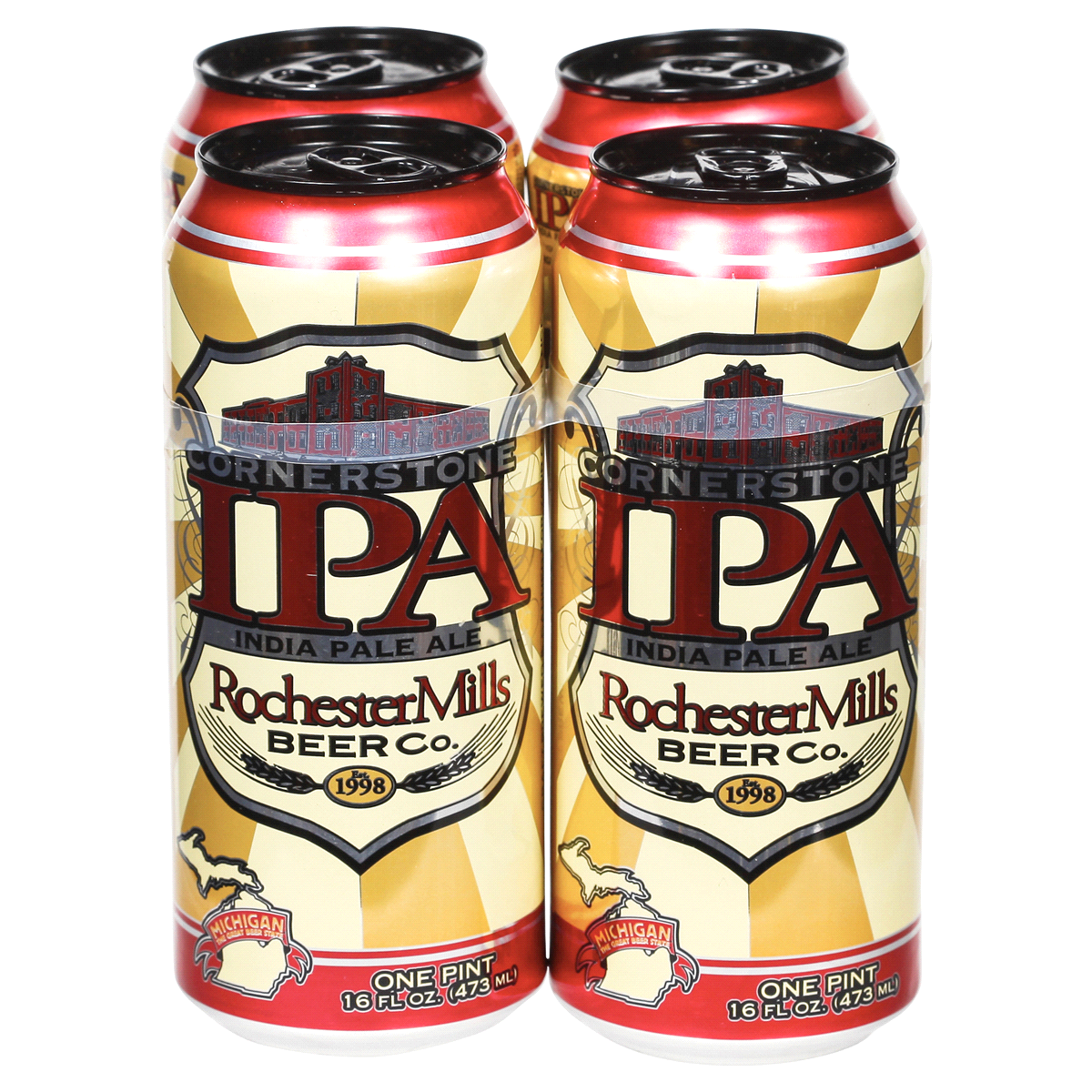 slide 1 of 17, Rochester Mills Cornerstone IPA, 4 ct; 16 oz