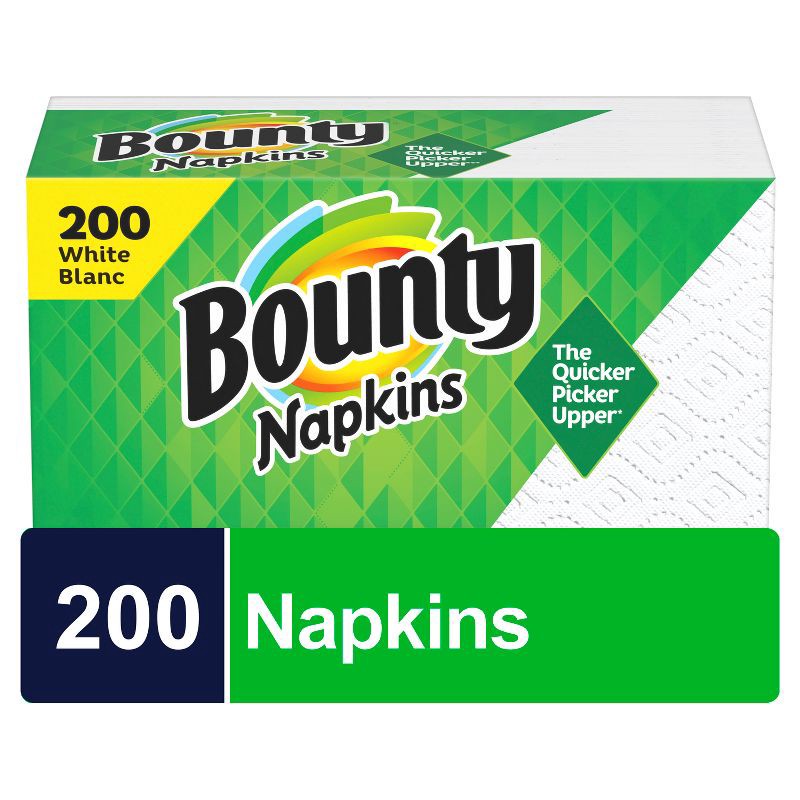 slide 11 of 11, Bounty Napkins - White - 200ct, 200 ct